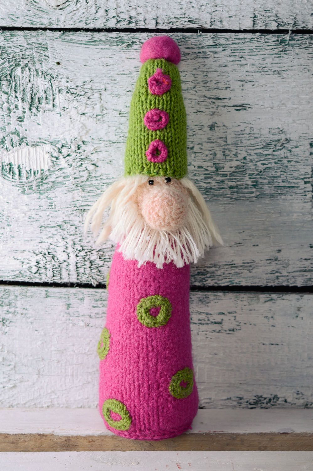 Poupée Gnome en laine faite main photo 1