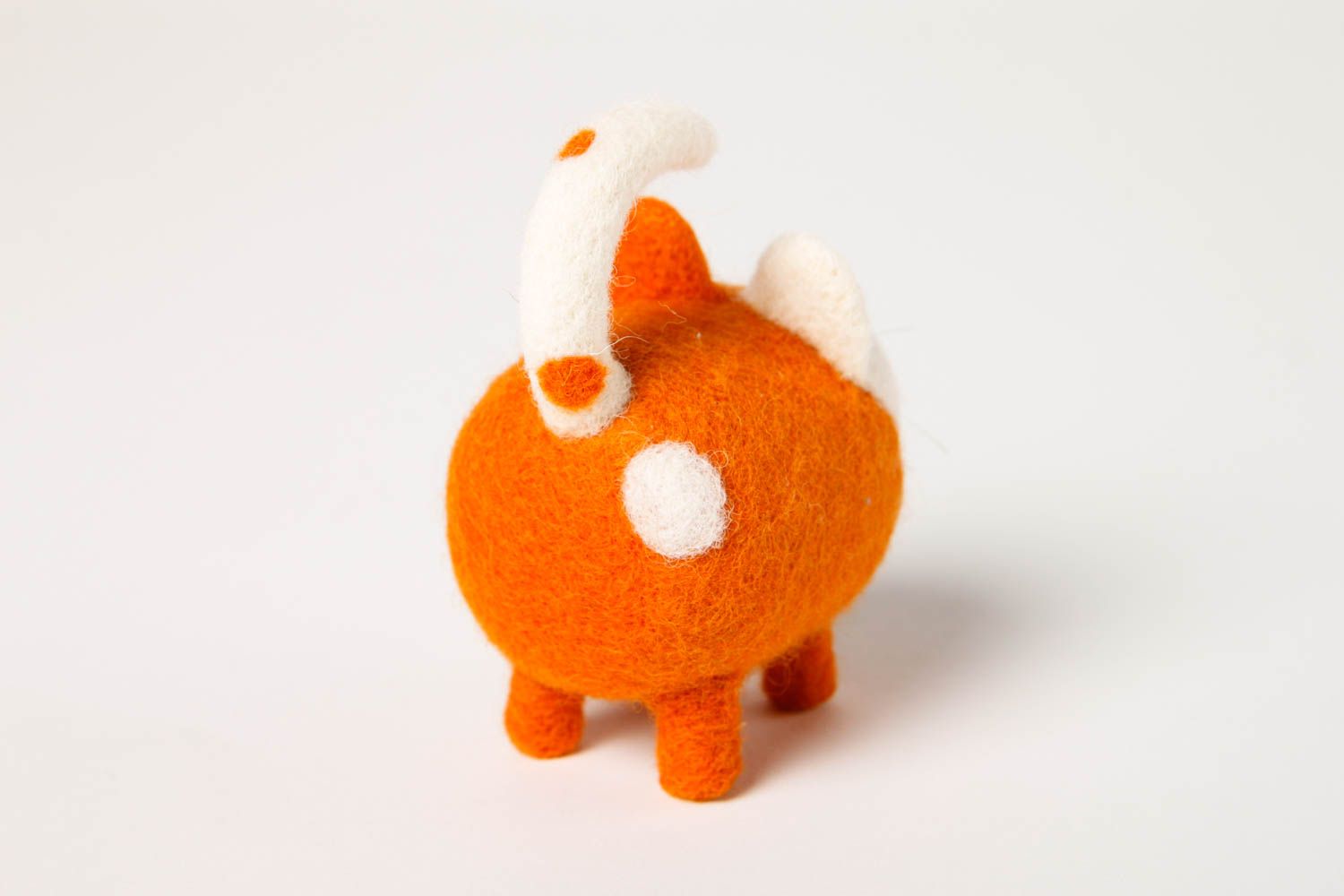 Juguete artesanal con forma de gato regalo original juguete decorativo de lana foto 4
