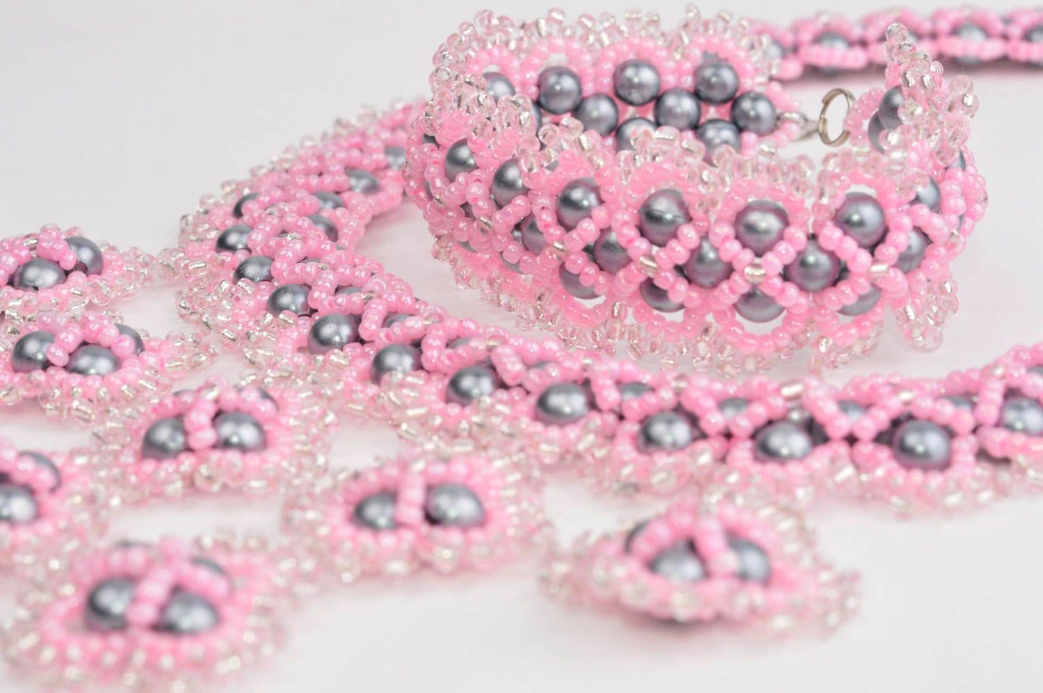 Unusual handmade necklace designer beaded bracelet stylish beautiful jewelry photo 5