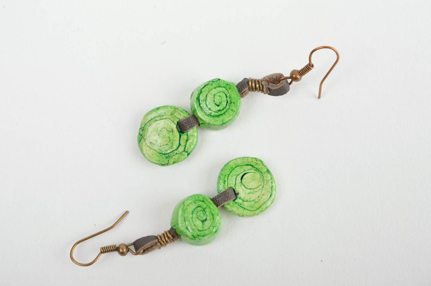Unusual handmade plastic earrings fashion accessories polymer clay ideas photo 5