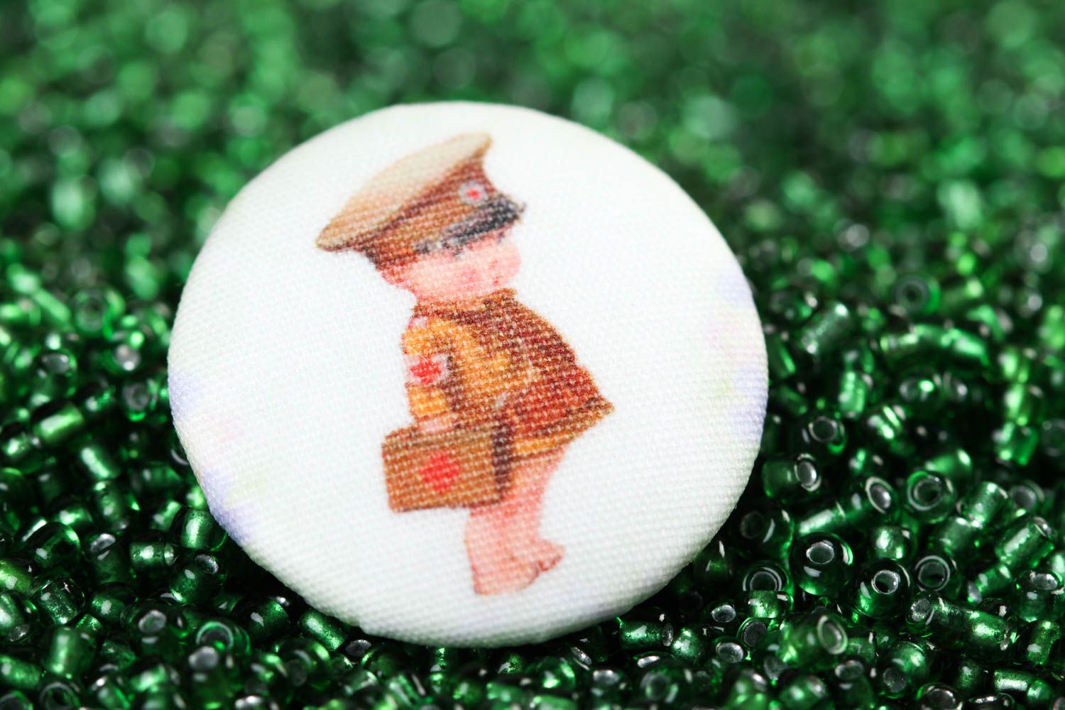 Unusual handmade buttons childrens plastic button cute fabric button for kids photo 1