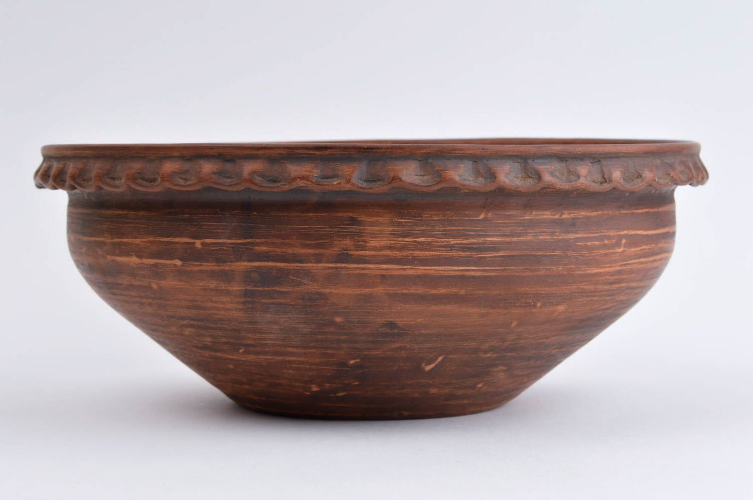 Handmade ceramic bowl clay salad bowl designs kitchen supplies gift ideas photo 2