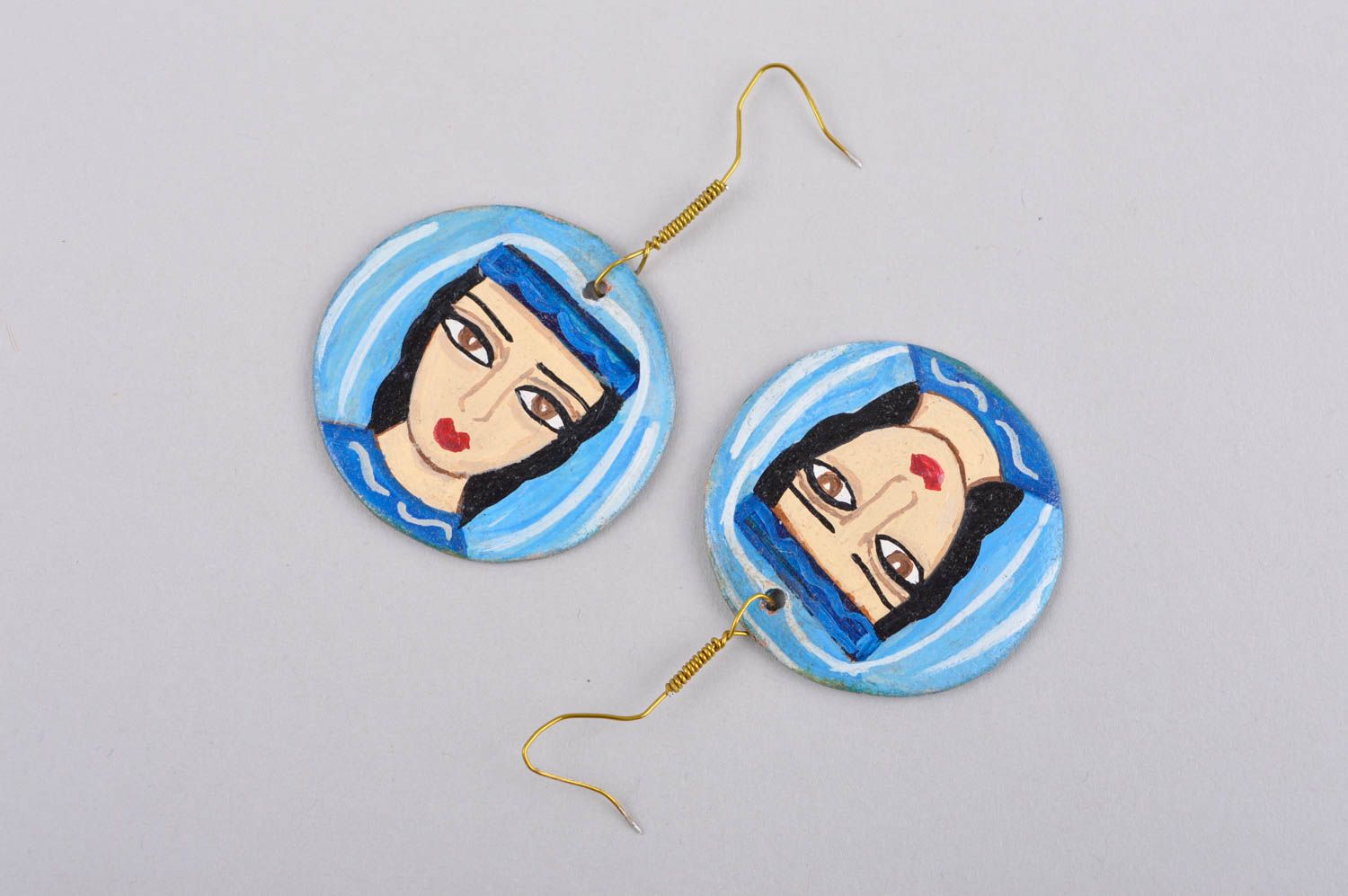 Earrings in Georgian style handmade beautiful earrings stylish earrings photo 5