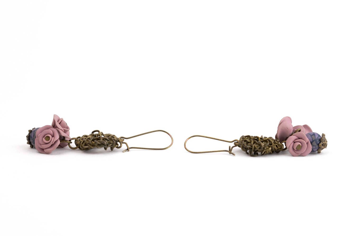 Handmade earrings designer accessory gift ideas clay earrings unusual jewelry photo 3