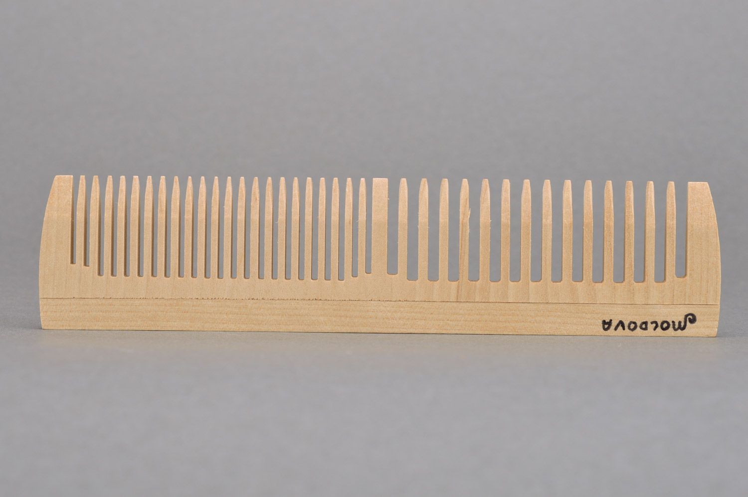 Handmade large wooden comb for hair made of natural material photo 5