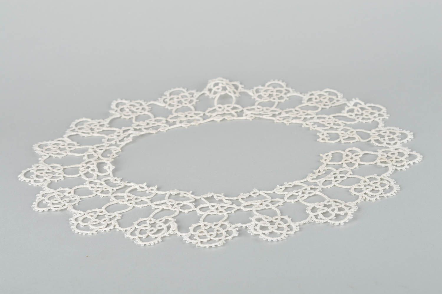 Stylish handmade crochet lace collar woven collar accessories for girls photo 5
