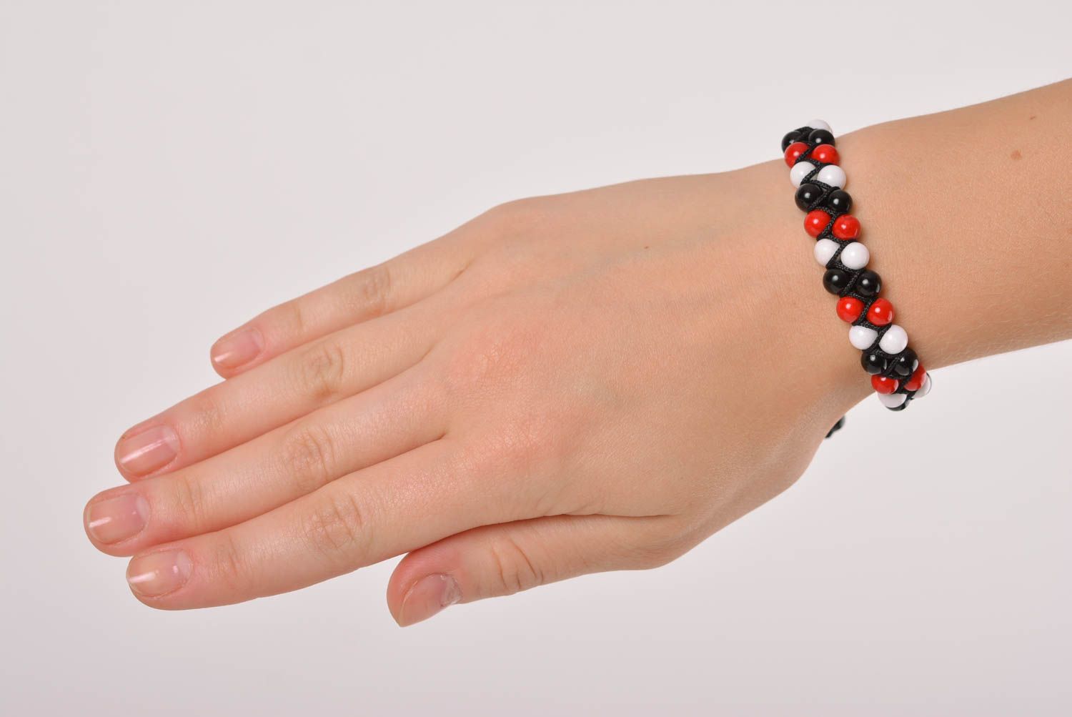 Bracelet en pierres naturelles Bijou fait main macramé Cadeau pour femme photo 3