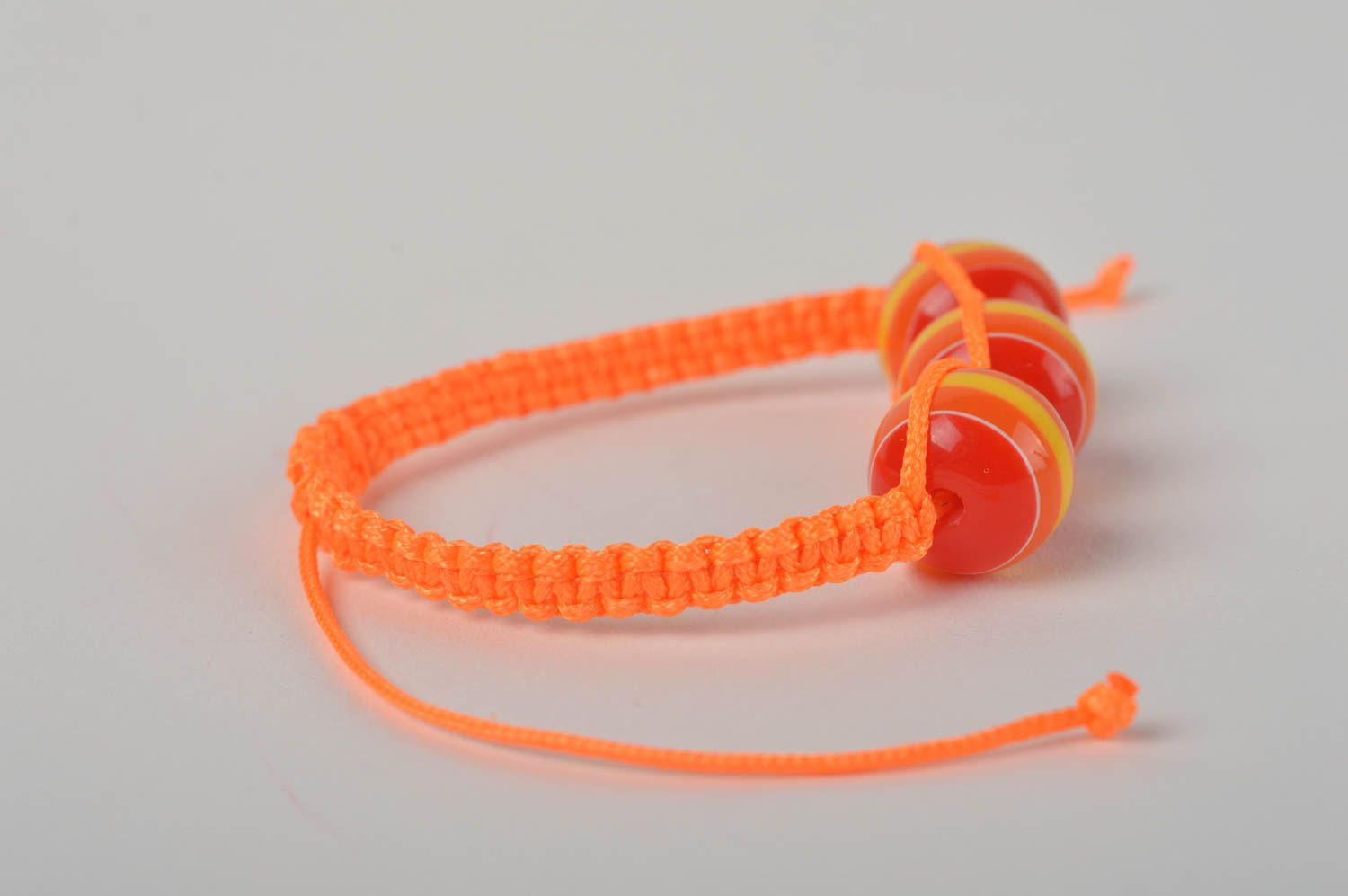 Orange designer bracelet handmade woven bracelet elegant jewelry cute gift photo 2