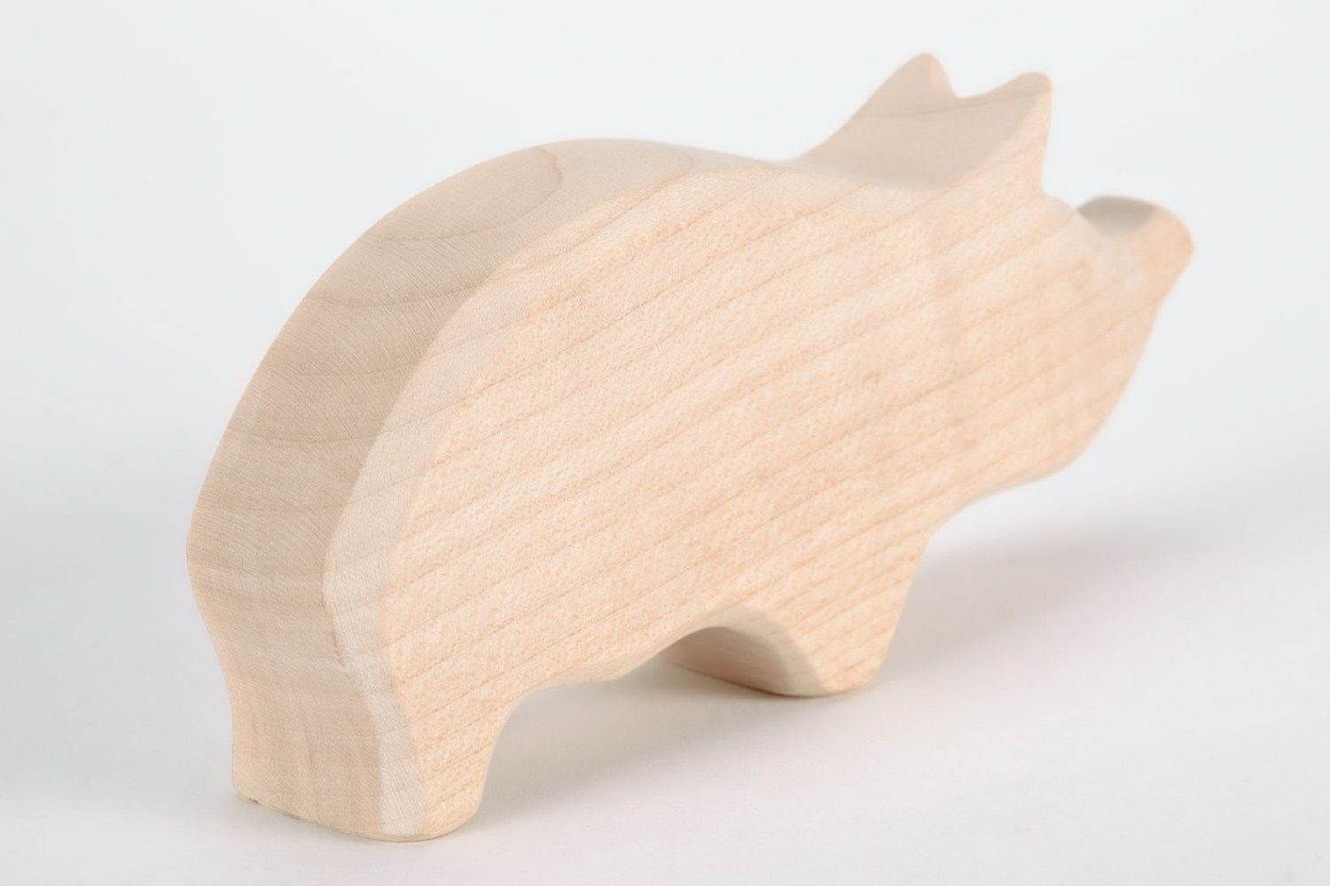Figurine made from maple wood Pig photo 3