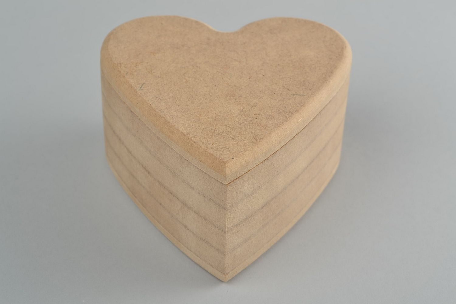 Homemade heart shaped MDF craft blank jewelry box for painting or decoupage DIY photo 5