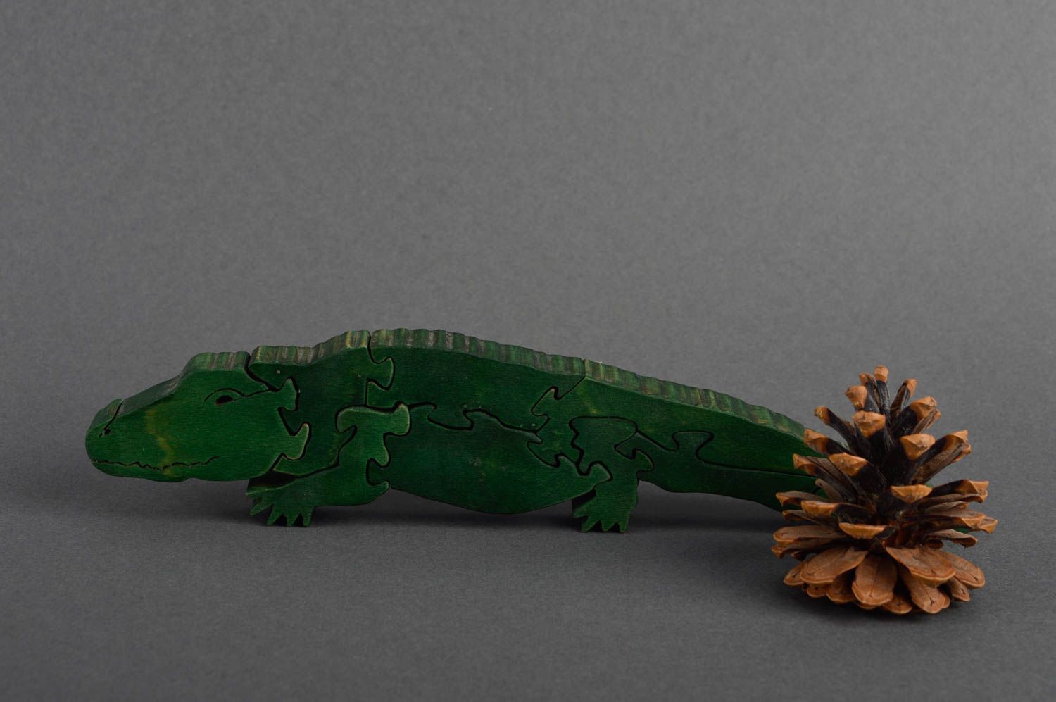Handmade Kinder Spielzeug Krokodil Geschenk für Kind Puzzle Spiel Öko Spielzeug foto 1