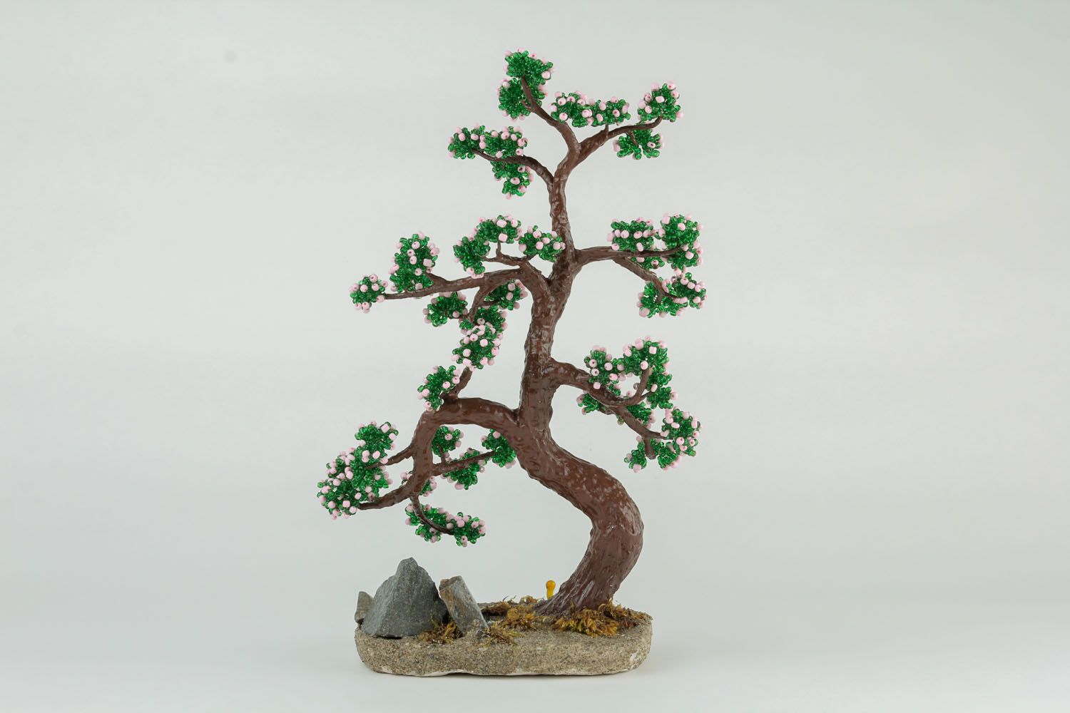 Дерево из бисера Цветущий бонсай фото 3