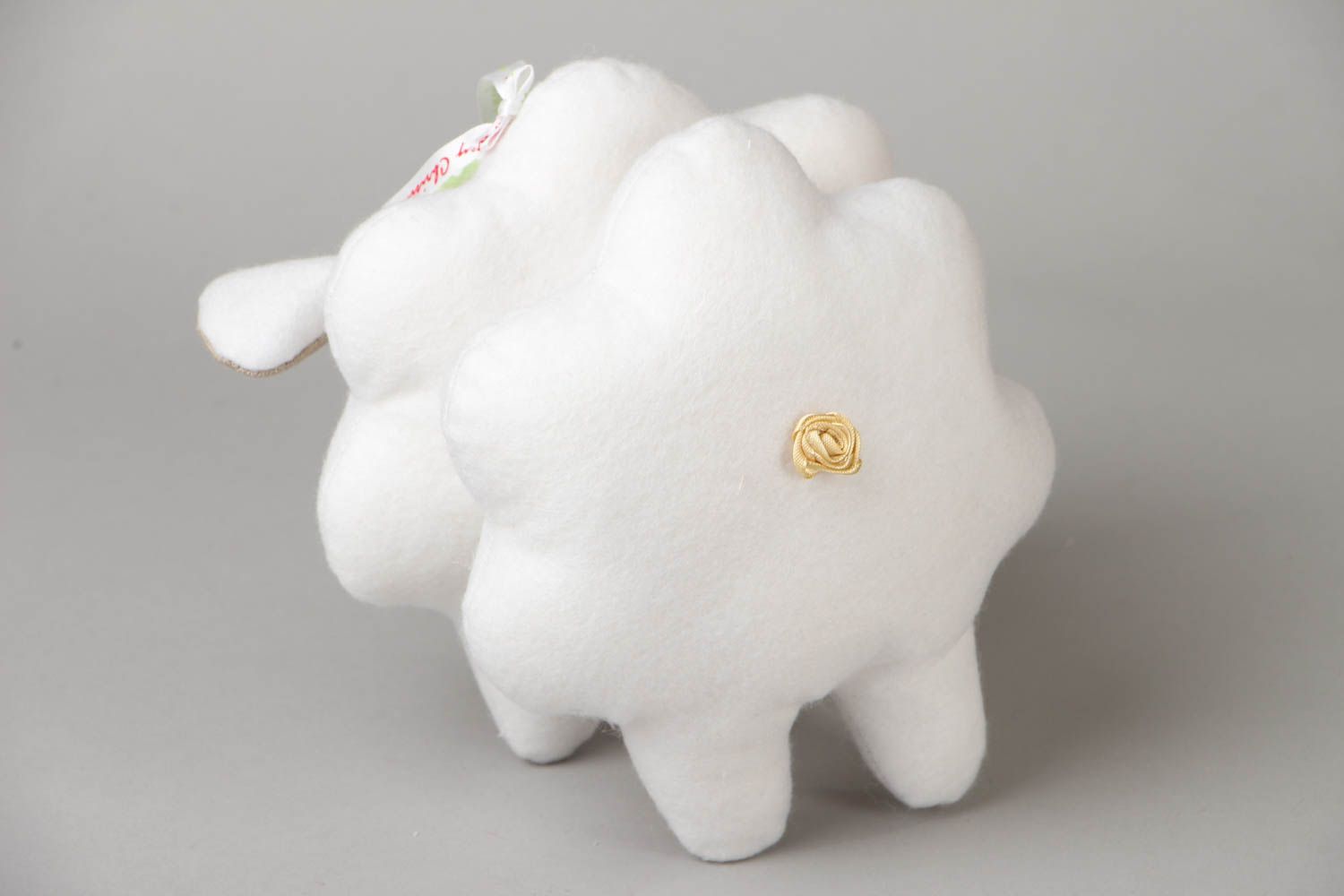 Peluche décorative en feutre Mouton blanc photo 3