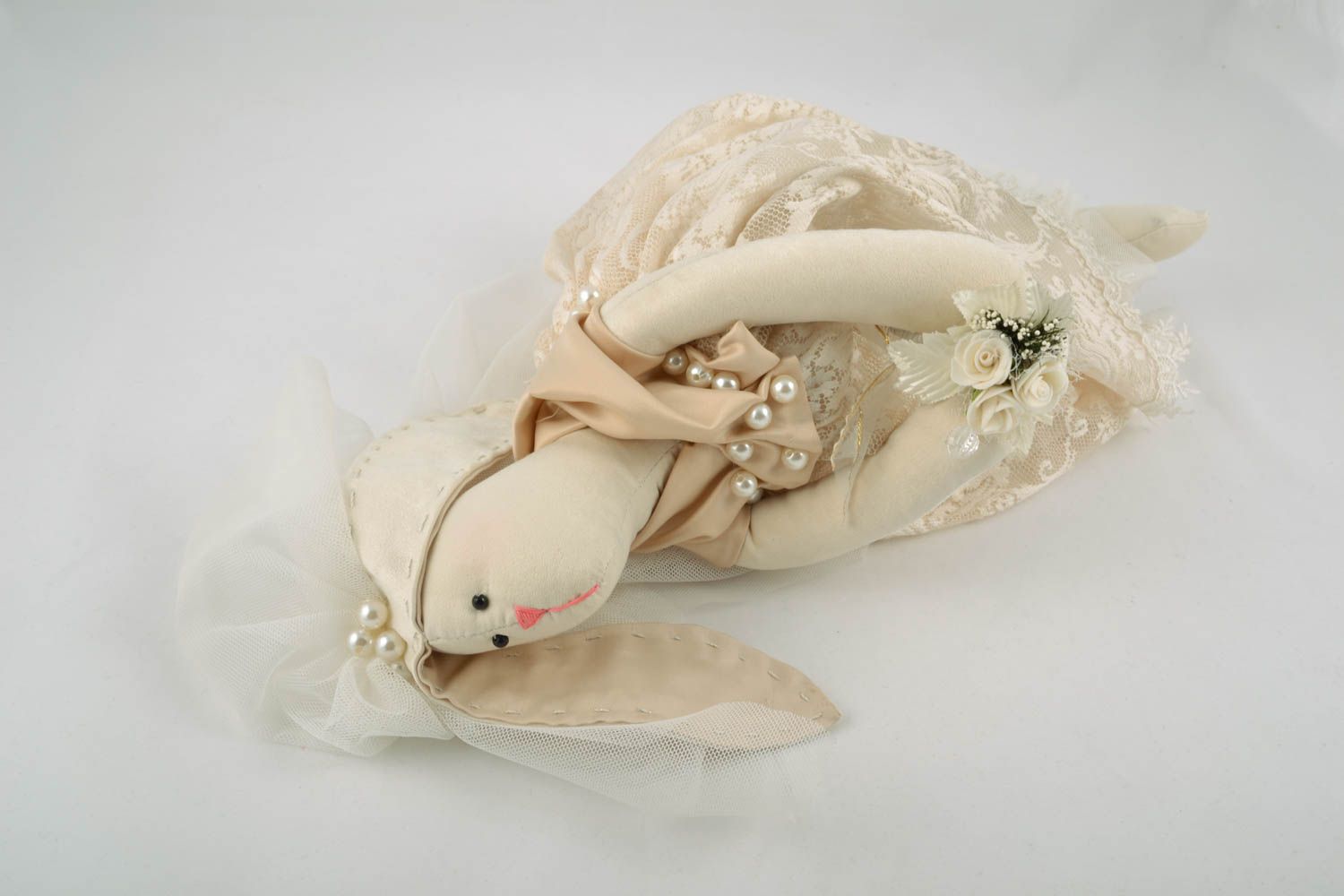 Homemade soft toy Bunny in Dress photo 1