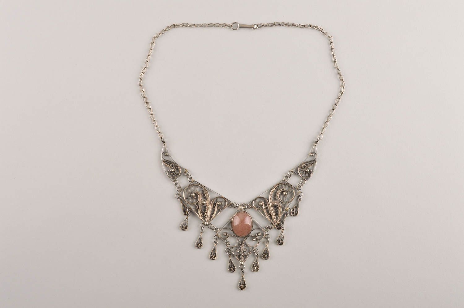 Lovely handmade necklace designer unusual accessories stylish beautiful jewelry photo 2