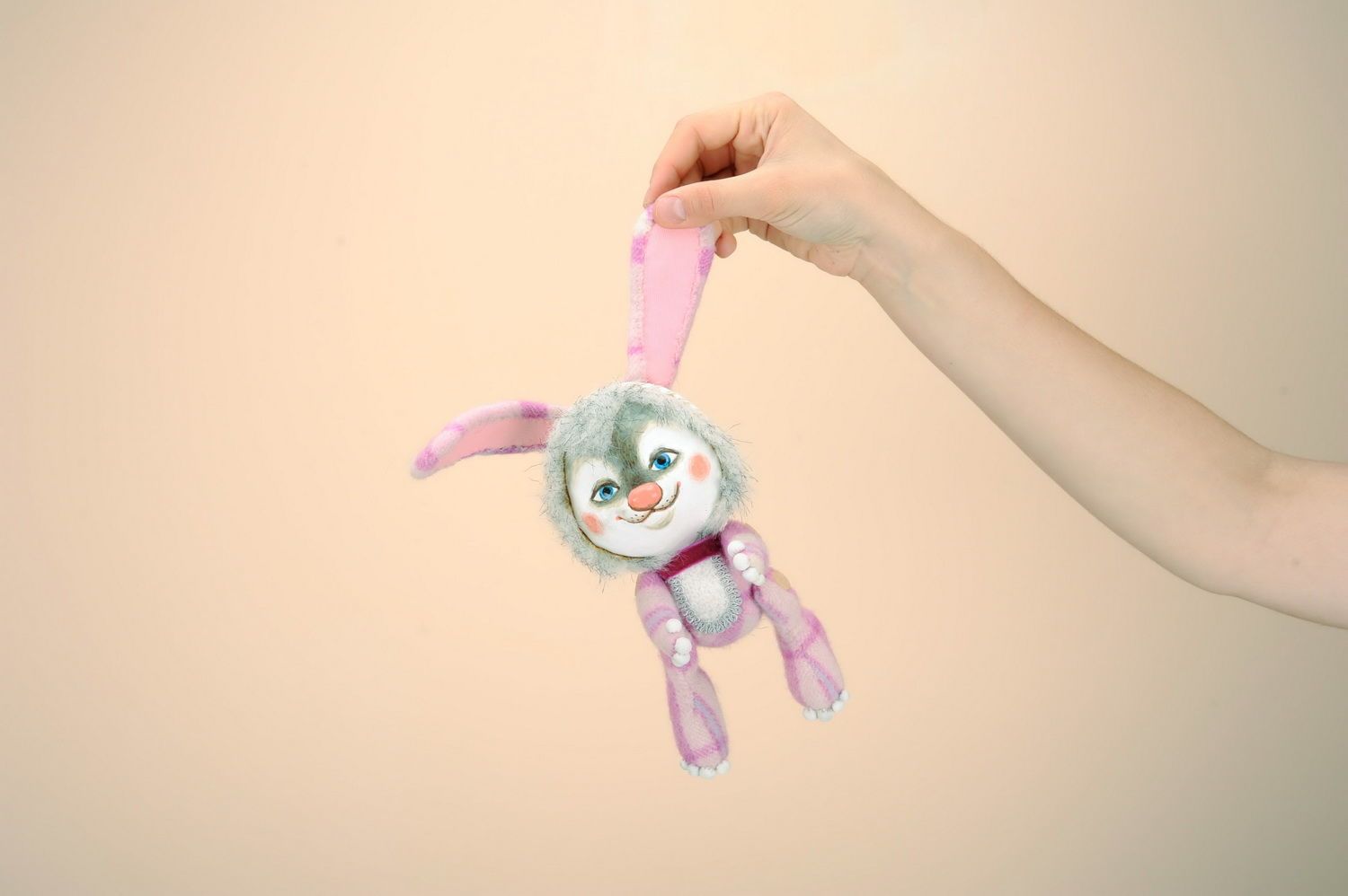 Toy made of papier-mache Little rabbit photo 1