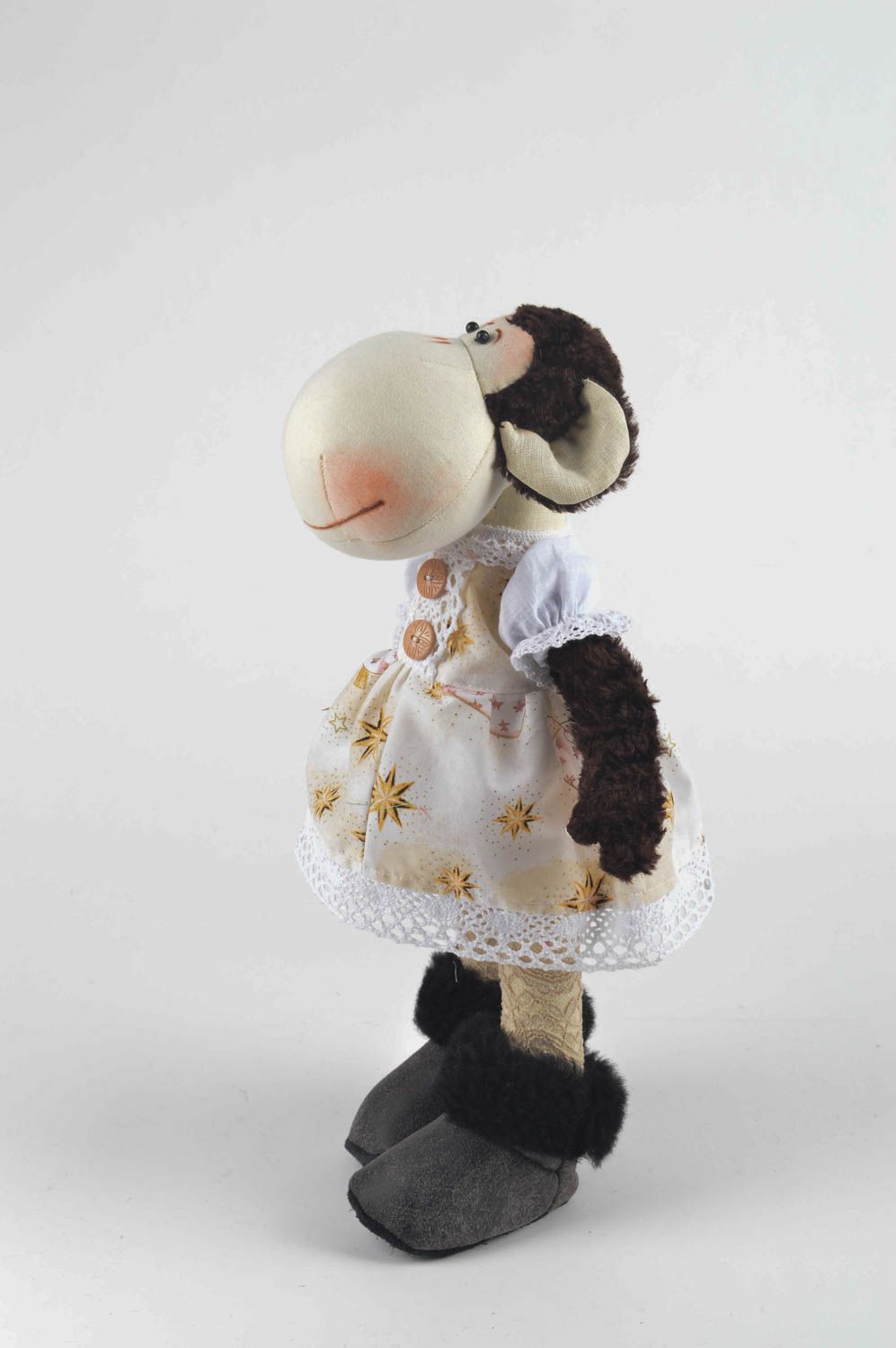 Stoff Tier handmade Kinder Spielzeug Geburtstag Geschenk Affe Kuscheltier süß foto 4