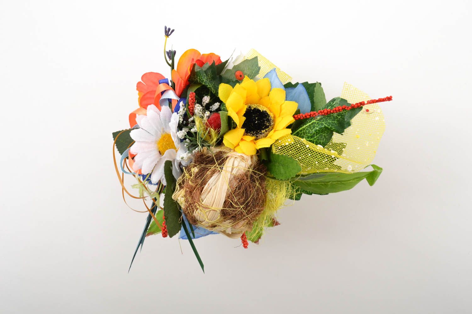 Künstliche Blumen handgefertigt Deko Elemente modern Tischdekoration Ideen foto 4