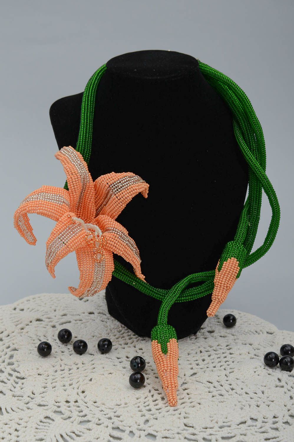 Schmuck aus Rocailles handgefertigt Frauen Accessoire stilvoll Damen Halskette foto 1