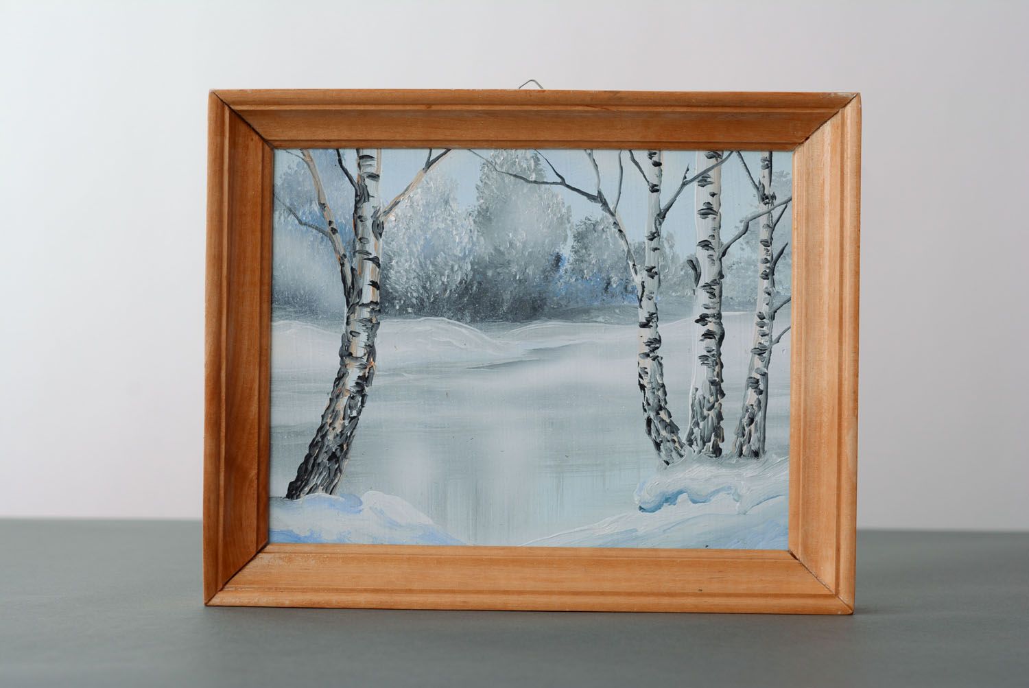Modern oil painting Cold Morning photo 1