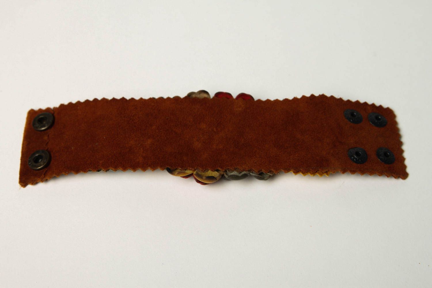 Браслет ручной работы женский браслет из кожи цветочный браслет на руку фото 5