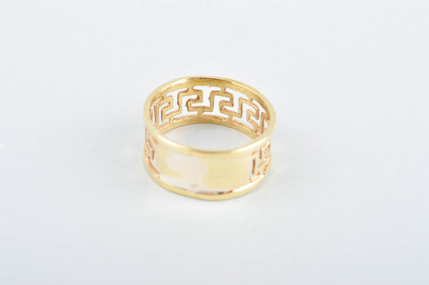Украшение из металла кольцо ручной работы модное кольцо из латуни изящное фото 3