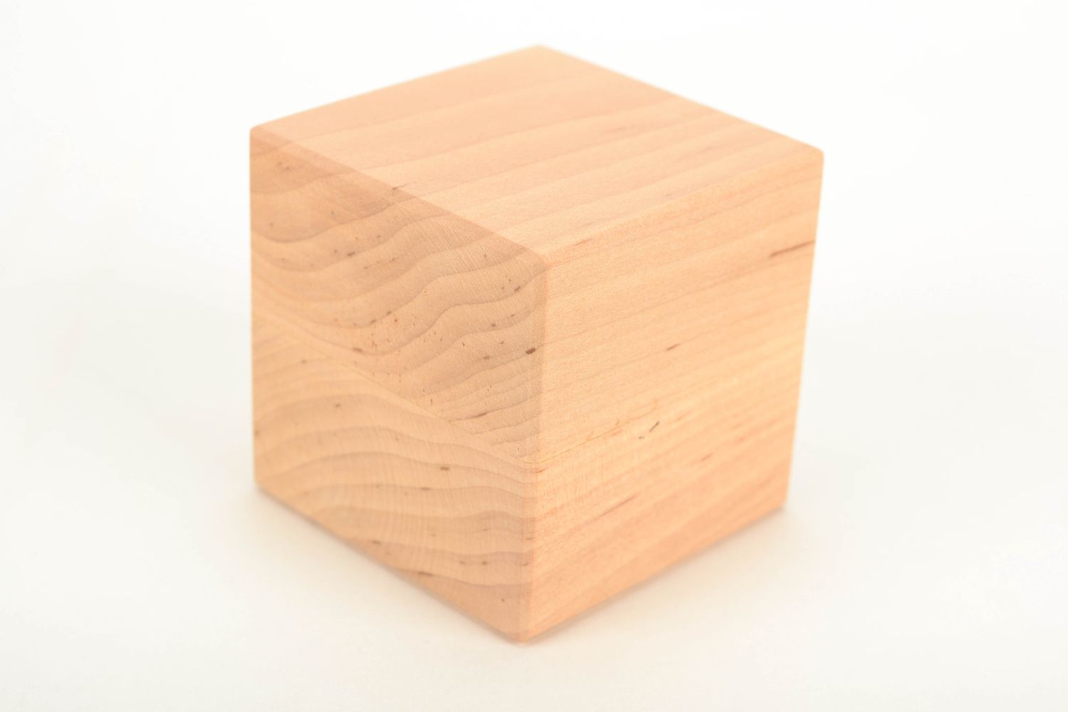 Wooden craft blank Cube photo 1