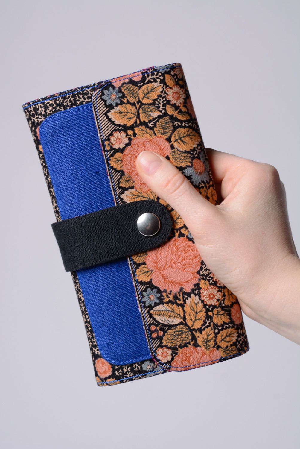 Текстильный комплект женский кошелек и серьги фото 3