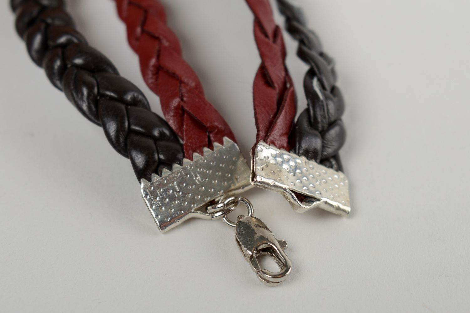 Handmade woven bracelet leather bracelet fashion jewelry bracelet with charm photo 3