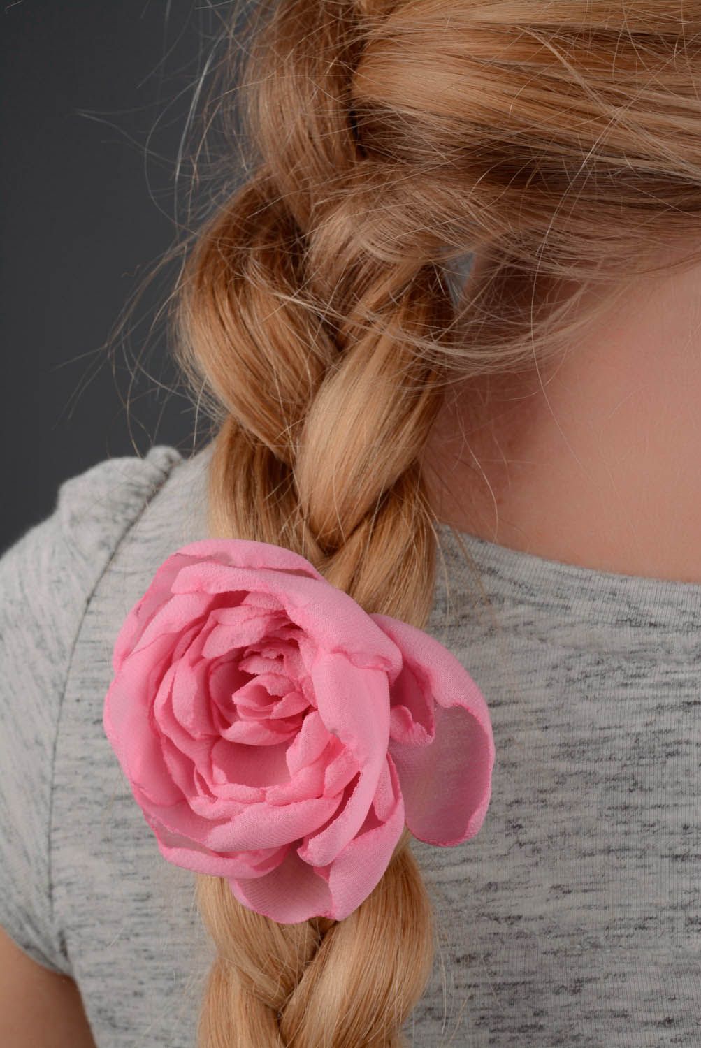 Brooch hairpin Gentle rose photo 5