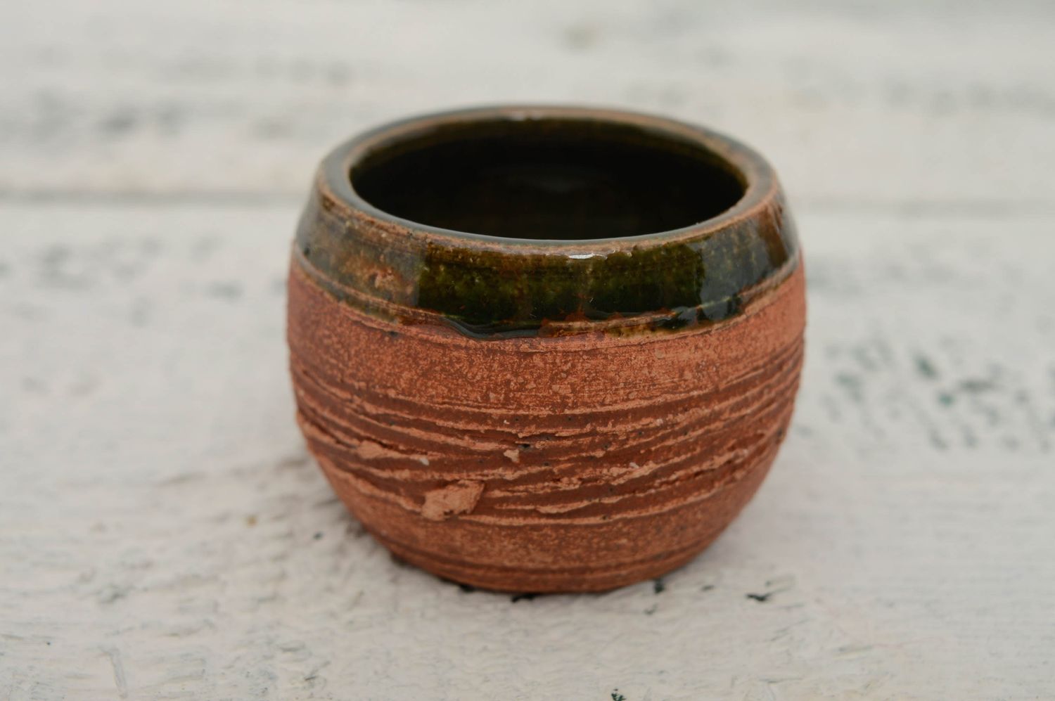 Vaso de chupito de barro artesanal, 80 ml foto 1