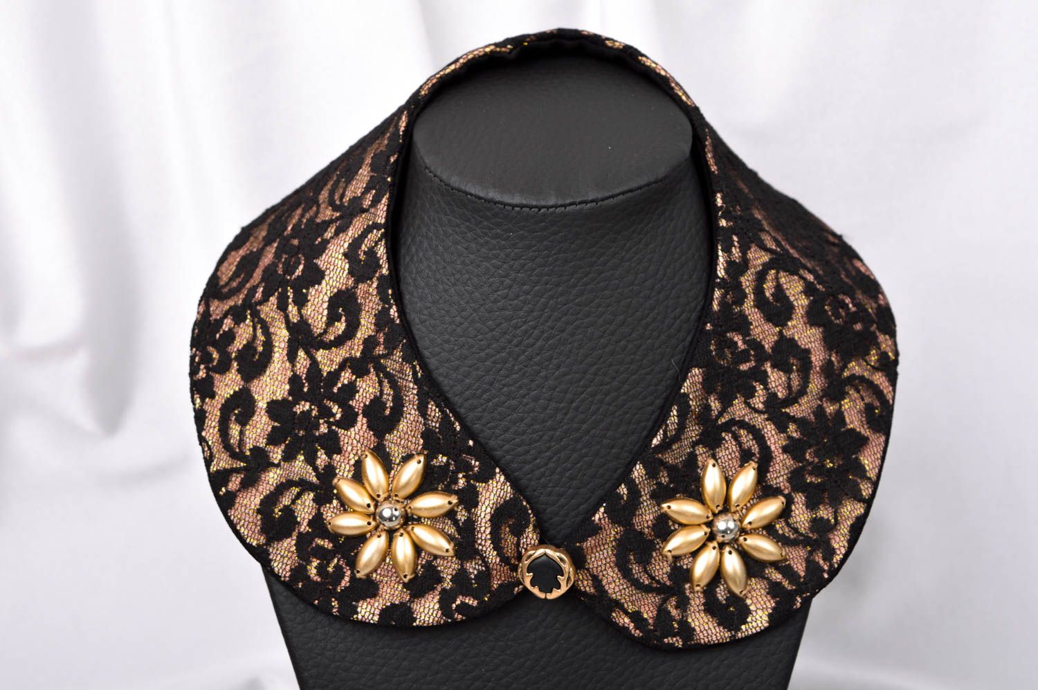 Stylish handmade collar necklace design textile necklace neck accessories photo 1