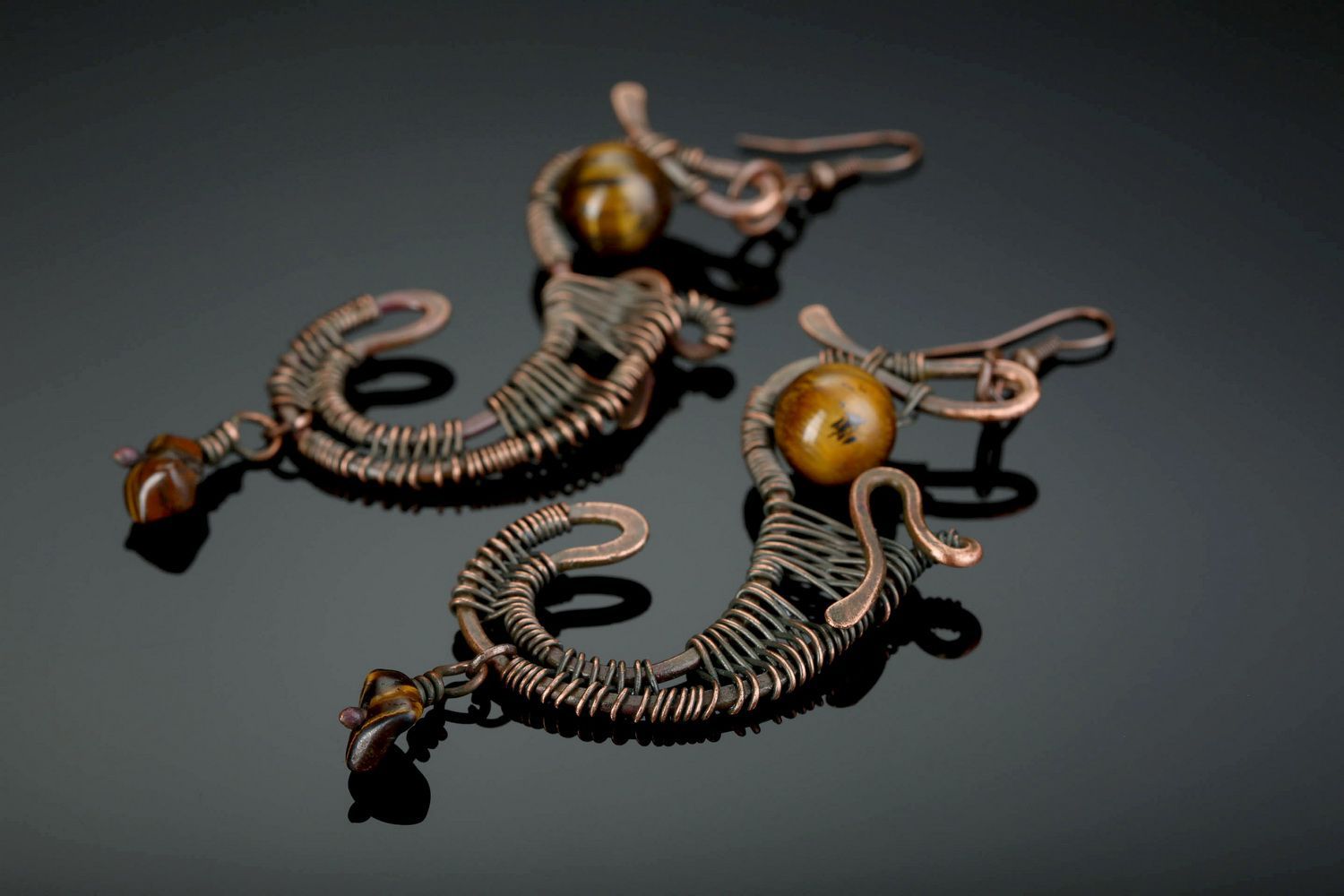 Earrings with tiger's eye Secrets of the East photo 2