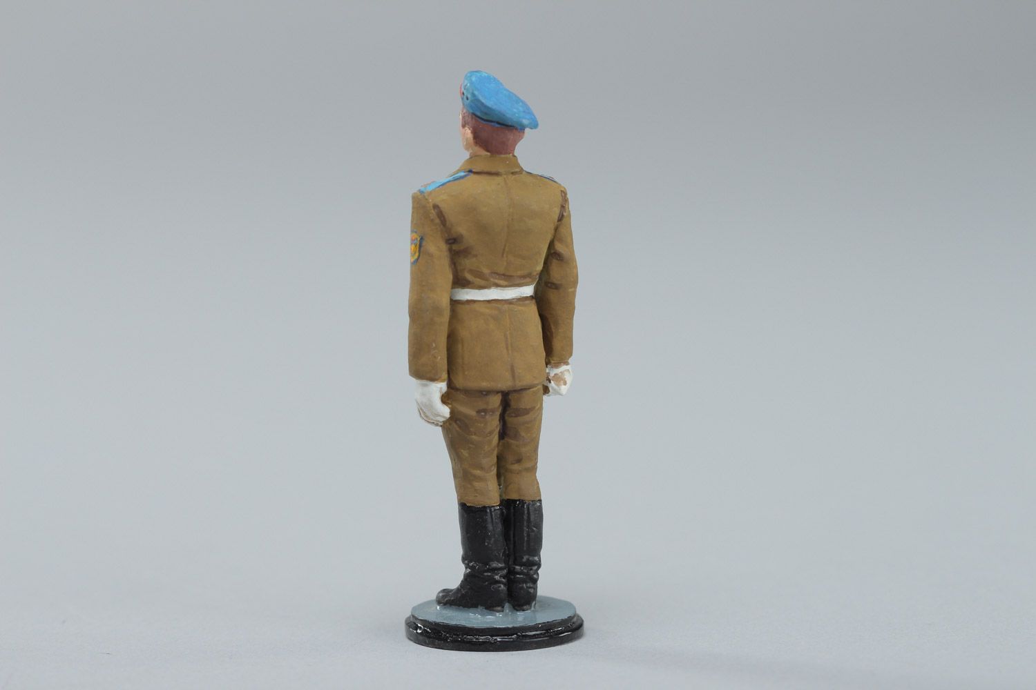 Handmade collectible tin figurine of soldier of landing forces of Soviet Union photo 4