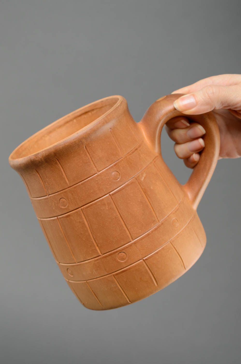Set of 4 four 40 oz each ceramic mugs kilned with milk photo 2