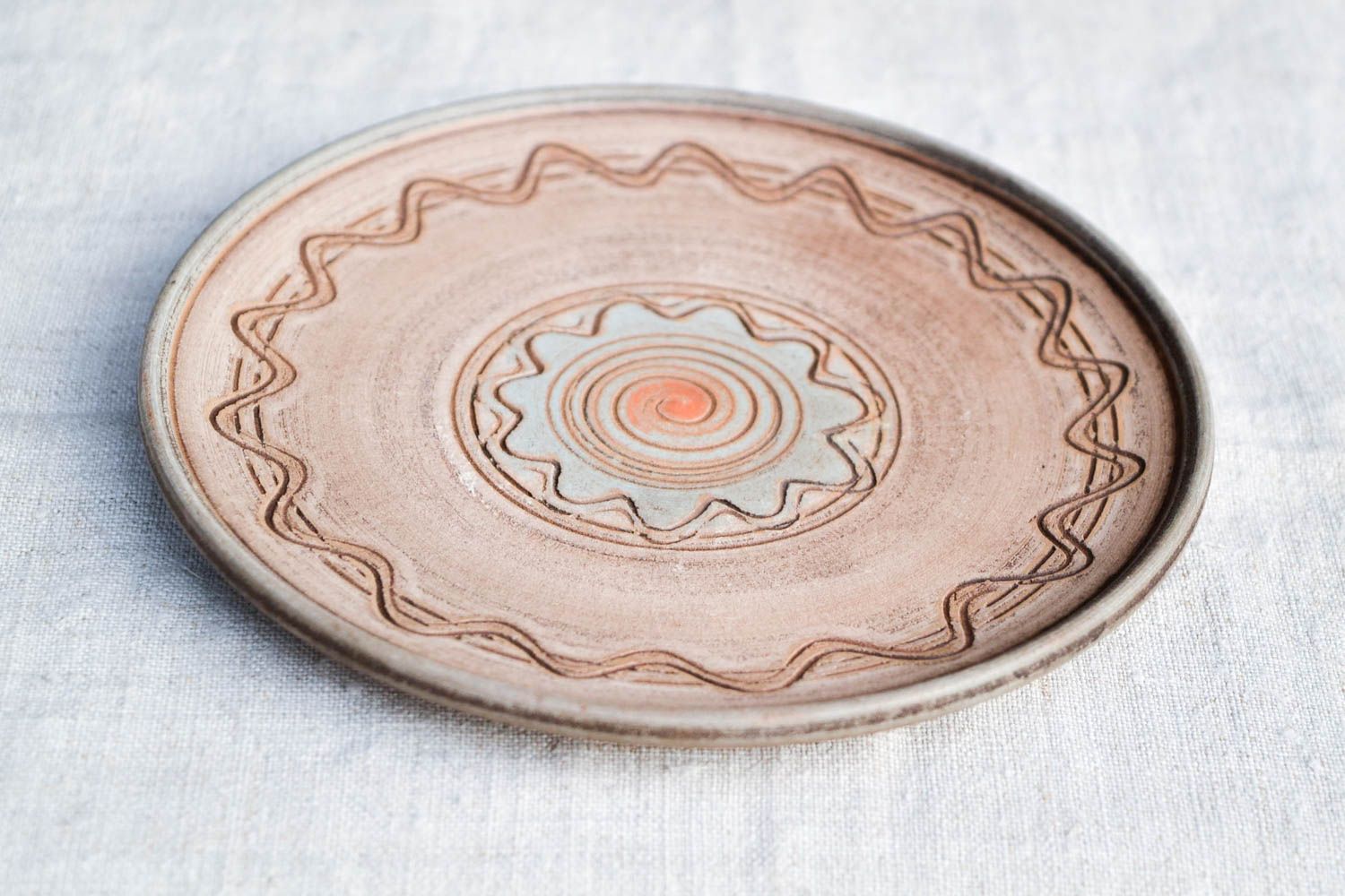 Handmade ceramic plate ceramic dish kitchen plates souvenir ideas kitchen decor photo 4