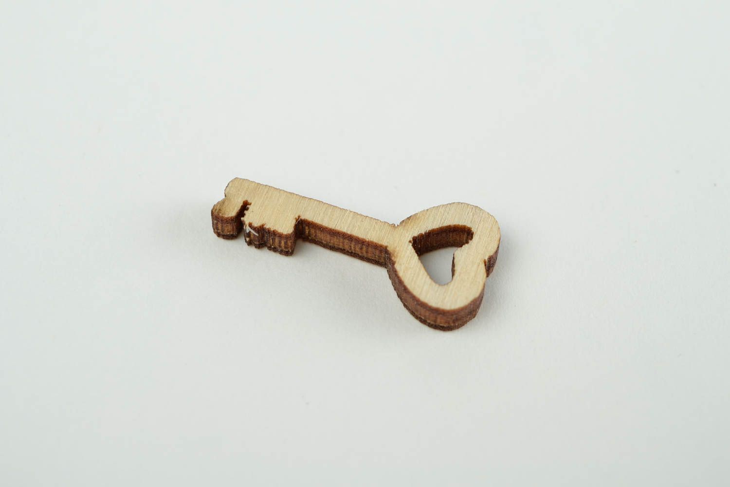 Kleine Figur handmade Haus Deko Figur zum Bemalen Schlüssel Holz Rohling foto 5