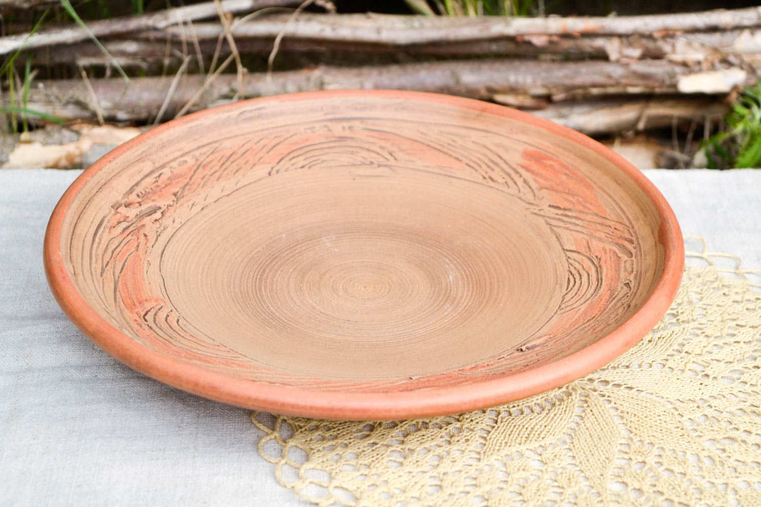 Керамическая тарелка ручной работы столовая тарелка необычная расписная тарелка фото 1