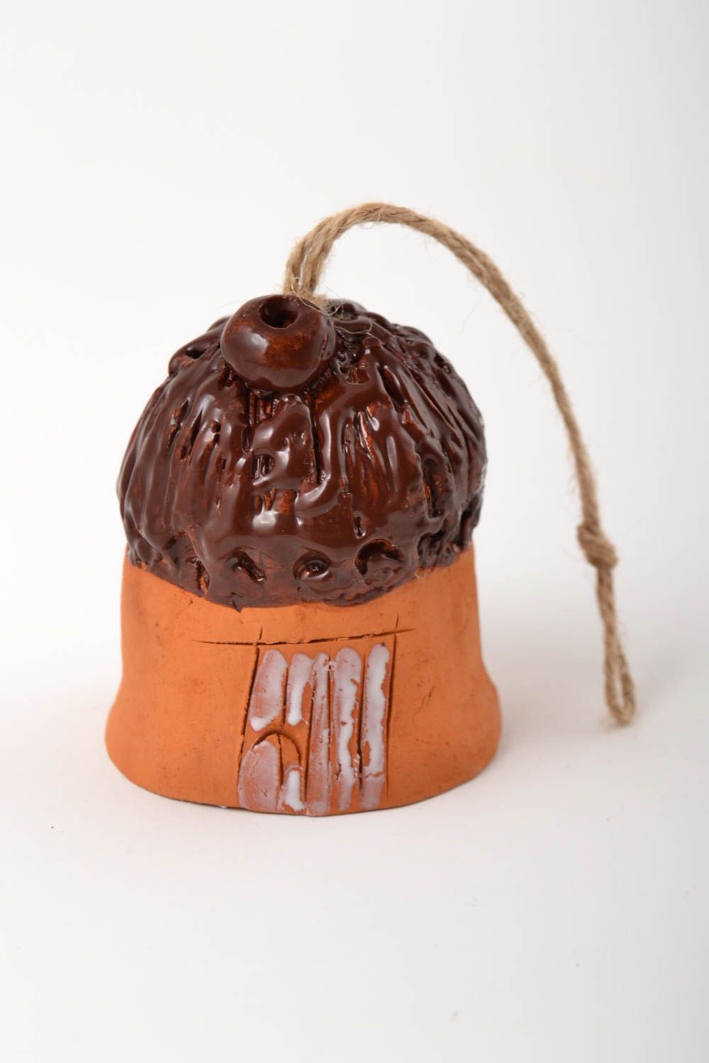 Handmade Ton Glöckchen Deko zum Aufhängen Anhänger Keramik Souvenir schön foto 3