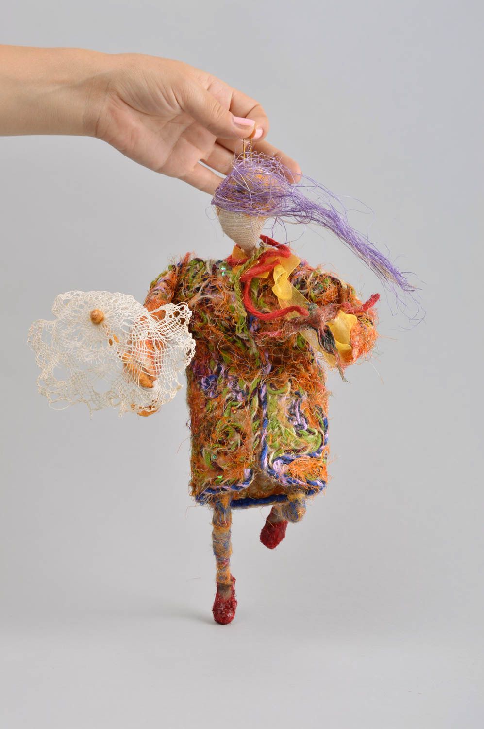 Авторская кукла ручной работы дизайнерская кукла необычная сувенирная кукла фото 5