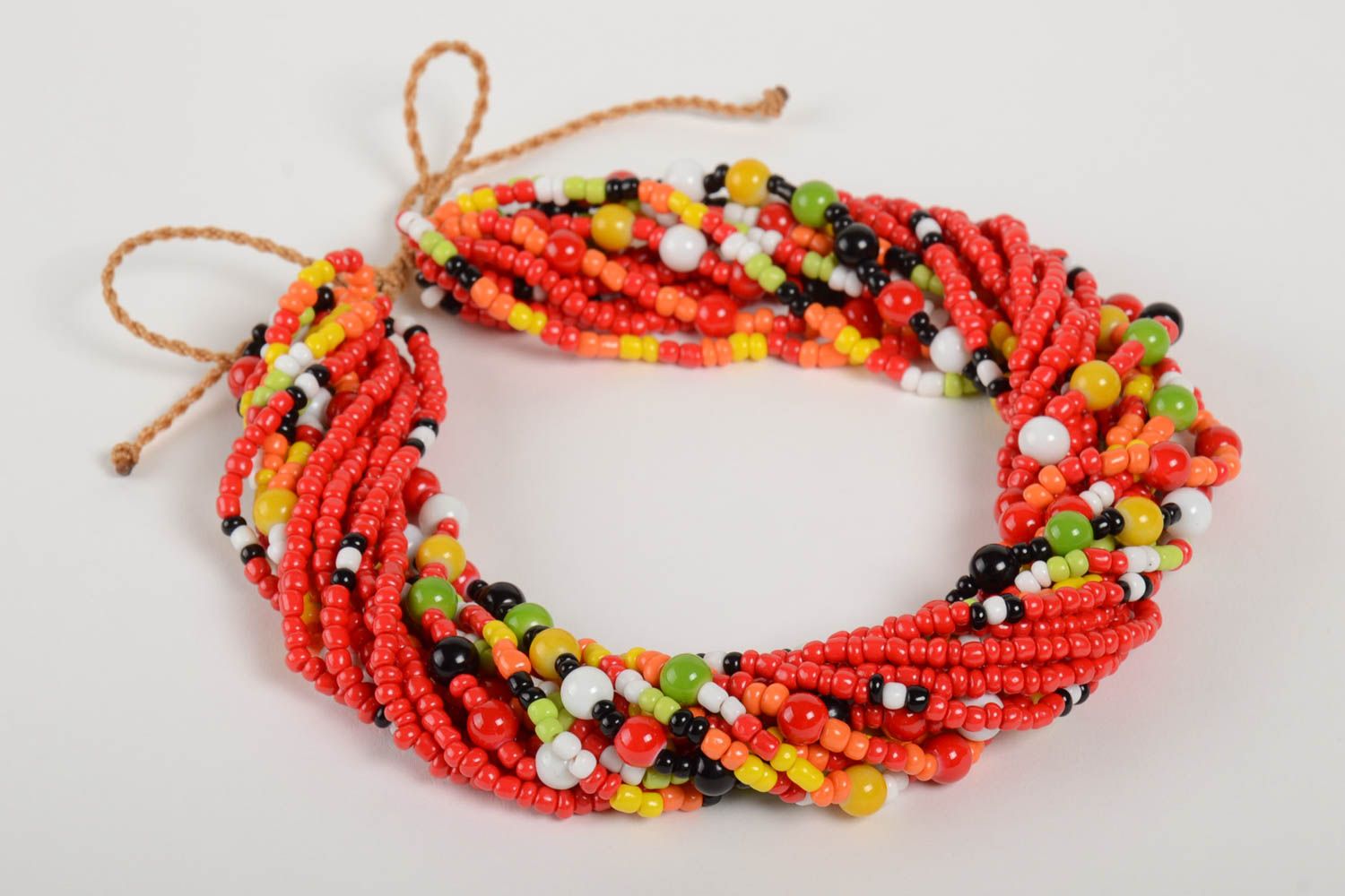 Collier fantaisie multicolore Bijoux fait main perles de rocaille Cadeau femme  photo 2