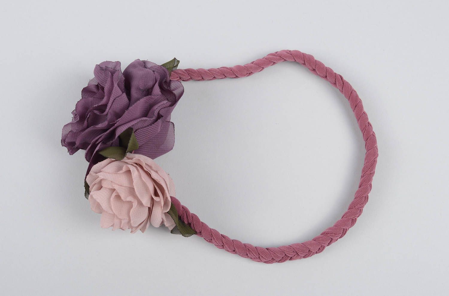 Dunkles Haarband mit Blumen handmade Designer Schmuck Accessoire für Haare  foto 4