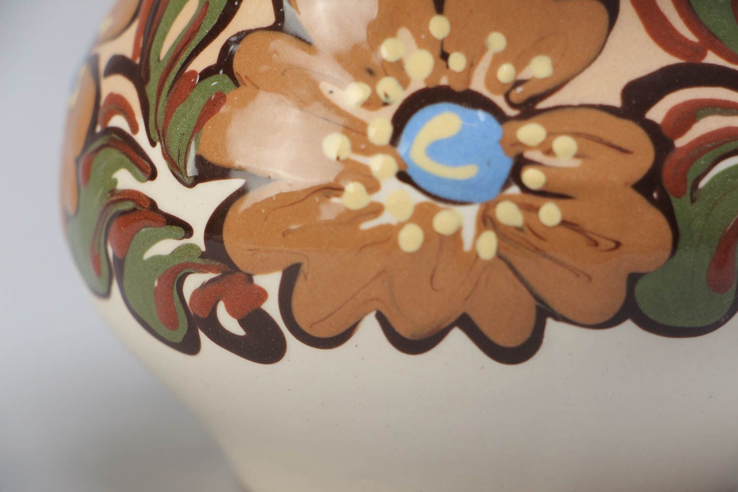 Azucarera hecha a mano de arcilla pintada con esmaltes artesanal de 300 ml foto 3