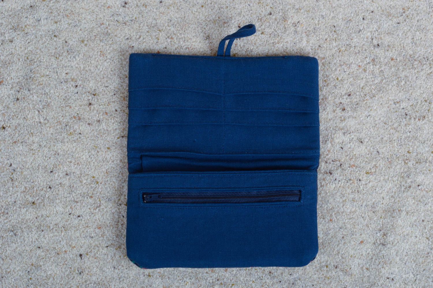 Кошелек для женщин ручной работы кошелек из ткани модный кошелек синий фото 4