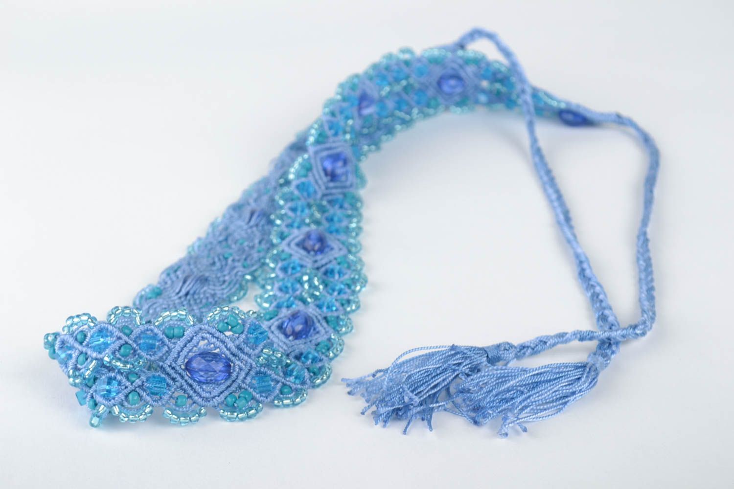 Handmade Damen Gürtel Accessoires für Frauen geflochtener Gürtel in Blau foto 3