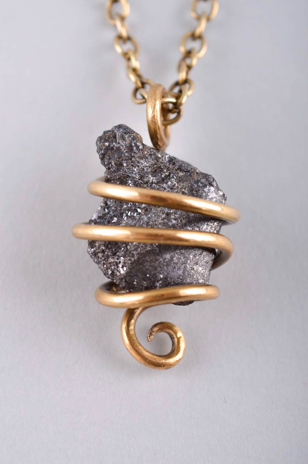 Handmade pendant unusual accessory metal jewelry gift ideas brass pendant photo 4