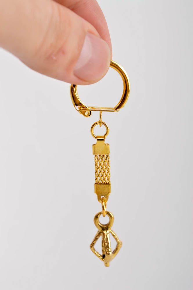 Llavero metálico de color oro artesanal regalo para amigos accesorio para llaves foto 4