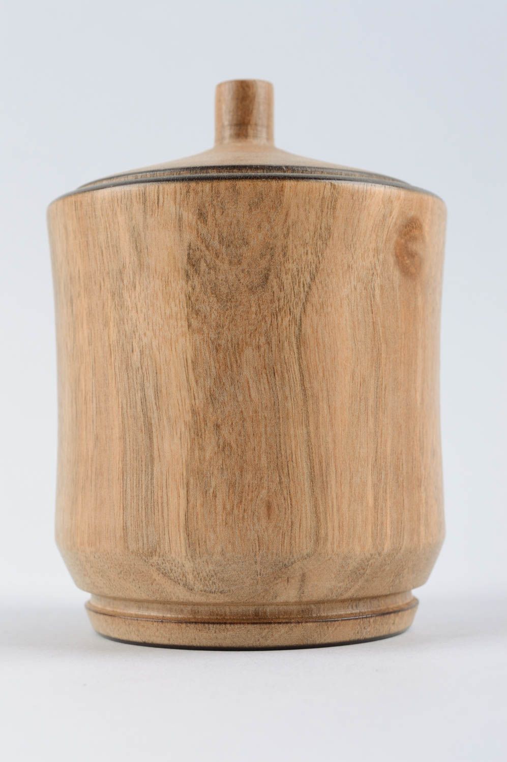 Kleiner Behälter mit Deckel handmade Holzdose rund Geschenk für Frau originell foto 4