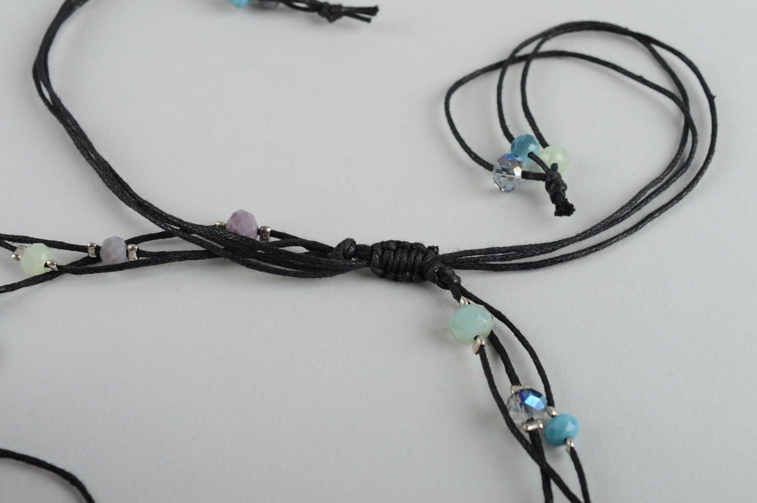 Handmade Damen Collier Halskette Damen Halskette Frauen aus Glasperlen foto 5