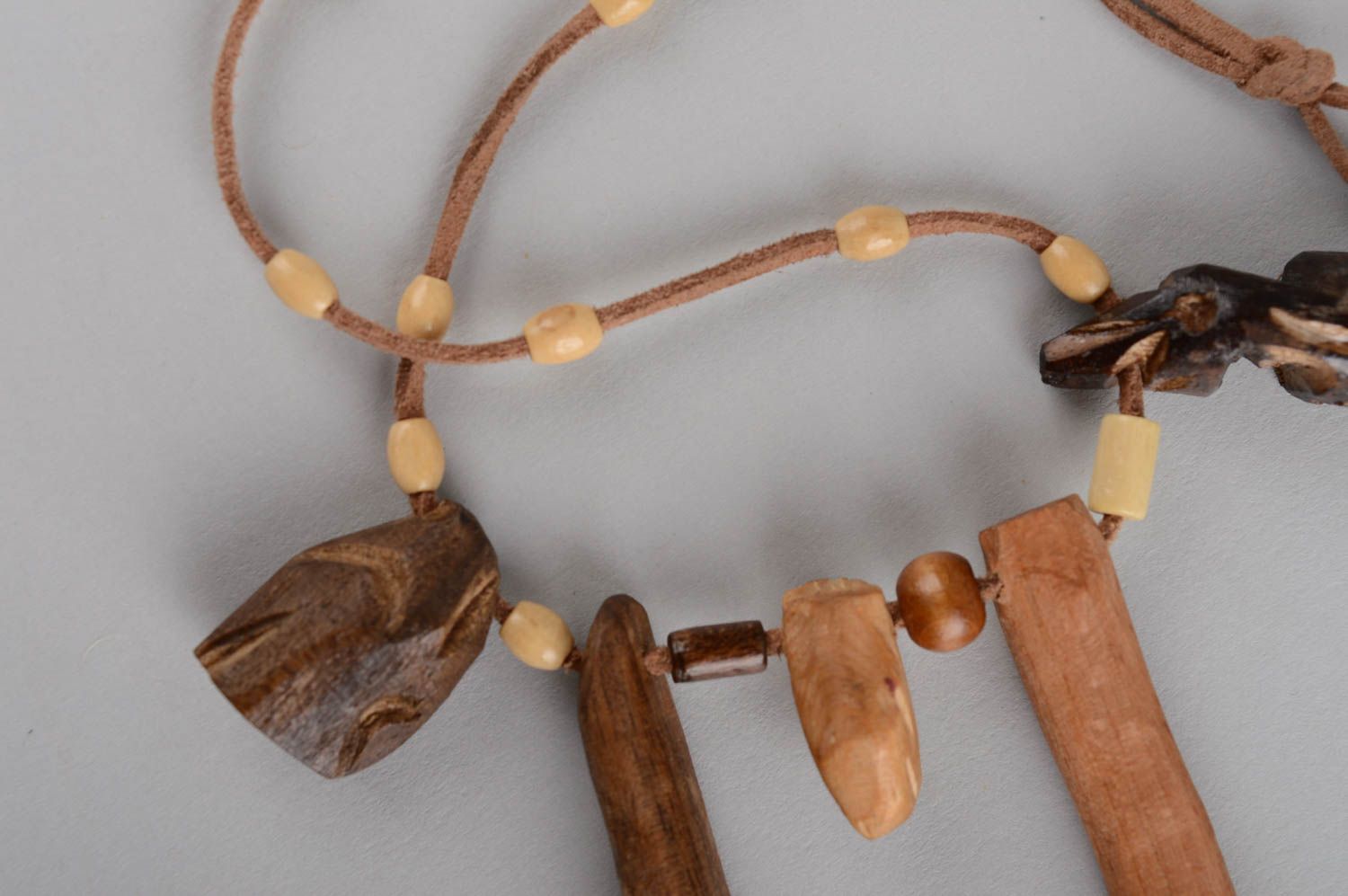 Unusual handmade pendant wood craft wooden pendant fashion accessories photo 9